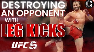 This Is How To Destroy Opponents In UFC 5 Using Leg Kicks [upl. by Infeld]