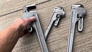 How To Properly Use a Pipe Wrench Tutorial Demonstration Featuring This Pipe Wrench Set From Vevor [upl. by Tterrab234]