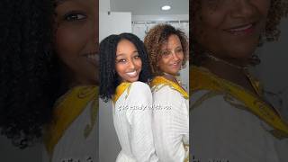 GRWM  MOM AND ME🧖🏽‍♀️✨ getreadywitme grwm haircare curlyhairroutine curlyhair blackgirlhair [upl. by Eoz]