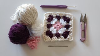 Make a classic granny square with me [upl. by Nauqahs819]