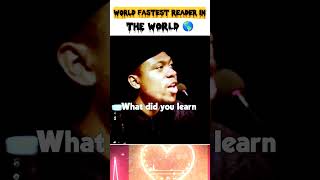 World Fastest Reader in the world 🌎 motivation inspiration shorts [upl. by Faruq]