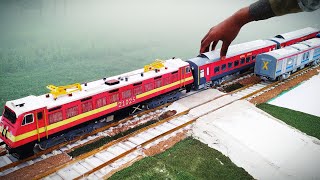 Totally Handmade Model of Indian Train Wap4 amp LHB coaches Mini models Indian Railways trains [upl. by Hobard]