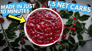 Keto Cranberry Sauce Recipe In 10 Minutes [upl. by Attela]