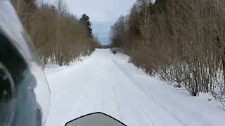 Snowmobiling in MaineHuber road heading into libbys camp for fuel [upl. by Chapel978]