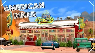 AMERICAN DINER  RESTAURANT Sims 4  Interior Design [upl. by Hendrika]