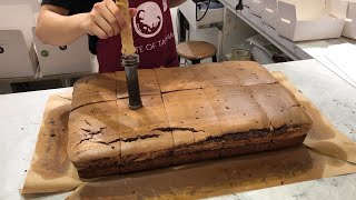 Original Jiggly Chocolate Cake Cutting and Cooking [upl. by Cardinal]