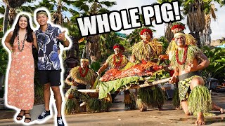 Our Unique LUAU Experience In Hawaii MUST SEE [upl. by Launamme]