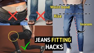 5 JEANS quotFITTINGquot Hacks Every STYLISH Guy Should KnowBEST🔥  Jeans Fitting Karne ka tarika [upl. by Relyat]