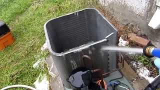 HVACRUUD CONDENSING UNIT FULL CLEANING PART 1 [upl. by Idyh]