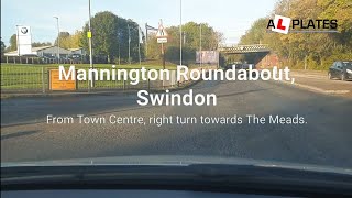 Mannington Roundabout Swindon From Town Centre right turn towards Meads Roundabout [upl. by Eisiam]