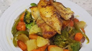 Filete de pescado al vapor con verduras receta fácil y deliciosa [upl. by Gipps]