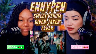 ENHYPEN 엔하이픈 Sweet Venom Official MV  GivenTaken Official MV  FEVER Official MV reaction [upl. by Vitus]