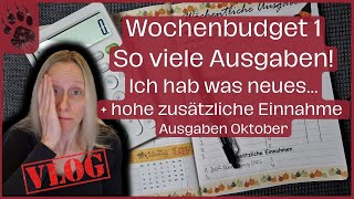 SPAREN Wochenabschluss 1 Oktoberbudget 😱 NEUES TEURER Start umschlagmethode budgetplanung vlog [upl. by Jo-Ann]