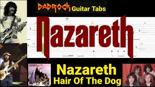 Hair Of The Dog  Nazareth  Guitar  Bass TABS Lesson Rewind [upl. by Menis]