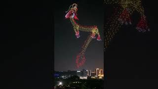 Shenzhen drone Show Chinese Loong respect funnymemes [upl. by Anaerdna]