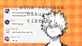 mina exposes bakugo’s tiktoks mha texts 💥 [upl. by Garris]