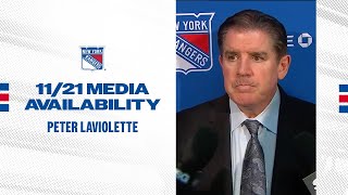 NYR at CGY Peter Laviolette Postgame Media Availability  November 21 2024 [upl. by Buine]