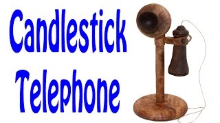 Woodturning Candlestick Phone [upl. by Rehteh567]