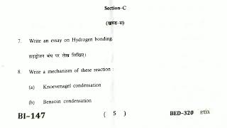 MGSU Bsc Bed 3rd year chemistry paper 1 organic chemistry 2024 [upl. by Nileve]