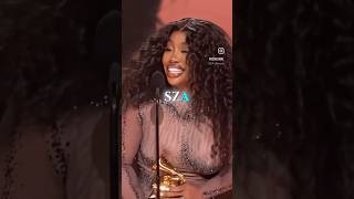 When SZA won a Grammy award🫶🏽💕 sza sos shorts grammys2025 grammys grammy [upl. by Onitrof]