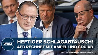 TINO CHRUPALLA AfD rechnet bei Generaldebatte im Bundestag mit Ampel und CDU ab [upl. by Chiou]