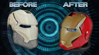 3D printed Iron Man helmet build log no narration [upl. by Gilbye]