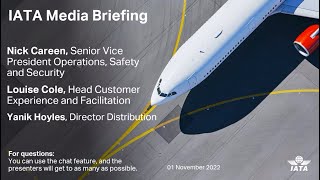 IATA Global Passenger Survey Media Briefing  1 November 2022 [upl. by Levram]