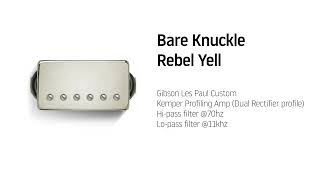 Bare Knuckle Pickups Comparison  Stockholm HSP90Rebel Yell Gibson Les Paul Custom [upl. by Euqirne]