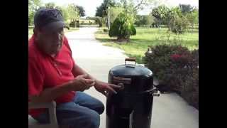 Brinkman charcoal smoker with electric element [upl. by Ettari]