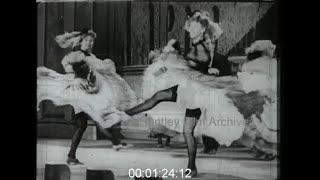 Ballet Dancers Perform the CanCan Dance 1940s  Film 1000028 [upl. by Barrie409]