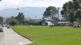 ATERRIZAJE HELICOPTEROS EN AVENIDA DE BOGOTA [upl. by Eberhard]