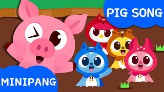 Pig Family  Pig Song  Miniforce  Animal Song  MiniPang TV Kids Song [upl. by Wahkuna]