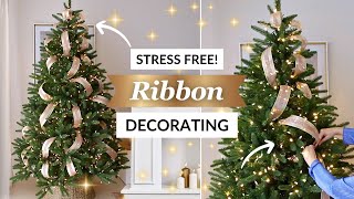 HOW TO PUT RIBBON ON A CHRISTMAS TREE LIKE A PRO 🎄 Easy StepbyStep Ribbon Guide [upl. by Kentigera]