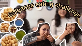 Lets see who is the winner 🏆🤔 Golgappa eating challenge JanviampChatika123 [upl. by Ahseetal]