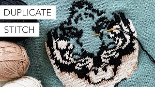 Everything You Need to Know About Duplicate Stitch Knitting [upl. by Ahtrim]