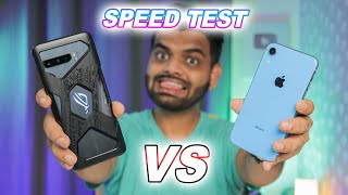 iPhone XR Vs Asus Rog 3 Speed Test 🔥 A12 Bionic Chip vs Snapdragon 865 Plus 🔥 [upl. by Rudelson399]