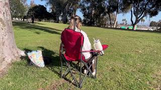 SONGMICS Folding Camping Chair with Comfortable Sponge Seat Review [upl. by Suanne643]