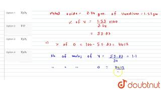 What is the emprical formula of vanadium oxide  if 274g of the metal oxide contains [upl. by Gwendolyn]