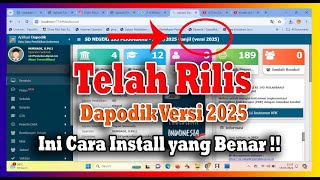 Cara yang Benar untuk Menginstall Dapodik Versi 2025 [upl. by Akitahs]