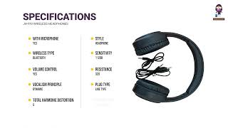 Siindoo JH919 Wireless Headphones User Manual  How to Use amp Connect [upl. by Zolly]