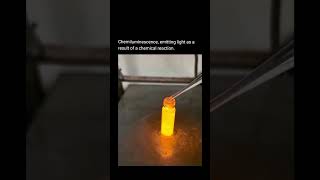 Magical Chemiluminescence  Light from a Chemical Reaction shorts [upl. by Kcirdez]