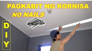 PAANO MAGKABIT NG KORNISA NA WALANG PAKO  DIY [upl. by Gredel669]