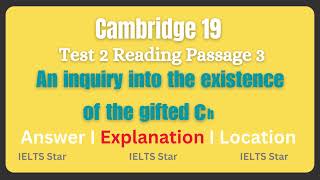 An inquiry in to the existence of the gifted child Reading Answer I Explanation I Location Cam 19 [upl. by Ynoffit]