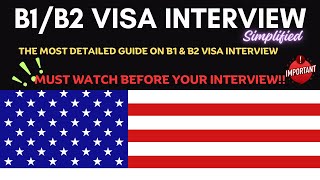 Video31🌐 INTERVIEW MASTERY4 B1 amp B2 VISA ANSWERS TIPS AND DOCUMENTS 4 ALL QUESTIONS❌🌟USVISA 🌎🗽 [upl. by Lief]