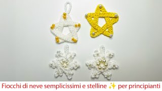 Fiocchi di neve e stelline alluncinetto [upl. by Nilkoorb510]