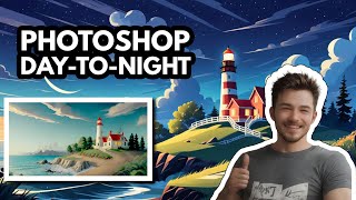 Turn Day into Night Easy Photoshop Tutorial [upl. by Proudlove]