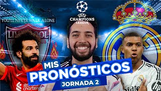 PRONÓSTICOS UEFA CHAMPIONS LEAGUE ⚽️🏆  JORNADA 2  APUESTAS DEPORTIVAS  FUTBOL EUROPEO [upl. by Selohcin]