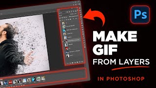 Make gif from layers in Photoshop  Save gif in Photoshop  gif Animation  Photoshop Teachings [upl. by Anayit]