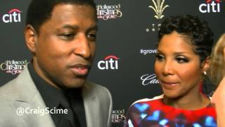 Exclusive Interview with Toni Braxton and Babyface at the Christmas Tree Lighting at The Grove [upl. by Bahner]