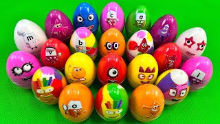 Looking Numberblocks Colourblocks with Rainbow Dinosaur Egg CLAY Coloring Satisfying Video ASMR [upl. by Anstus390]